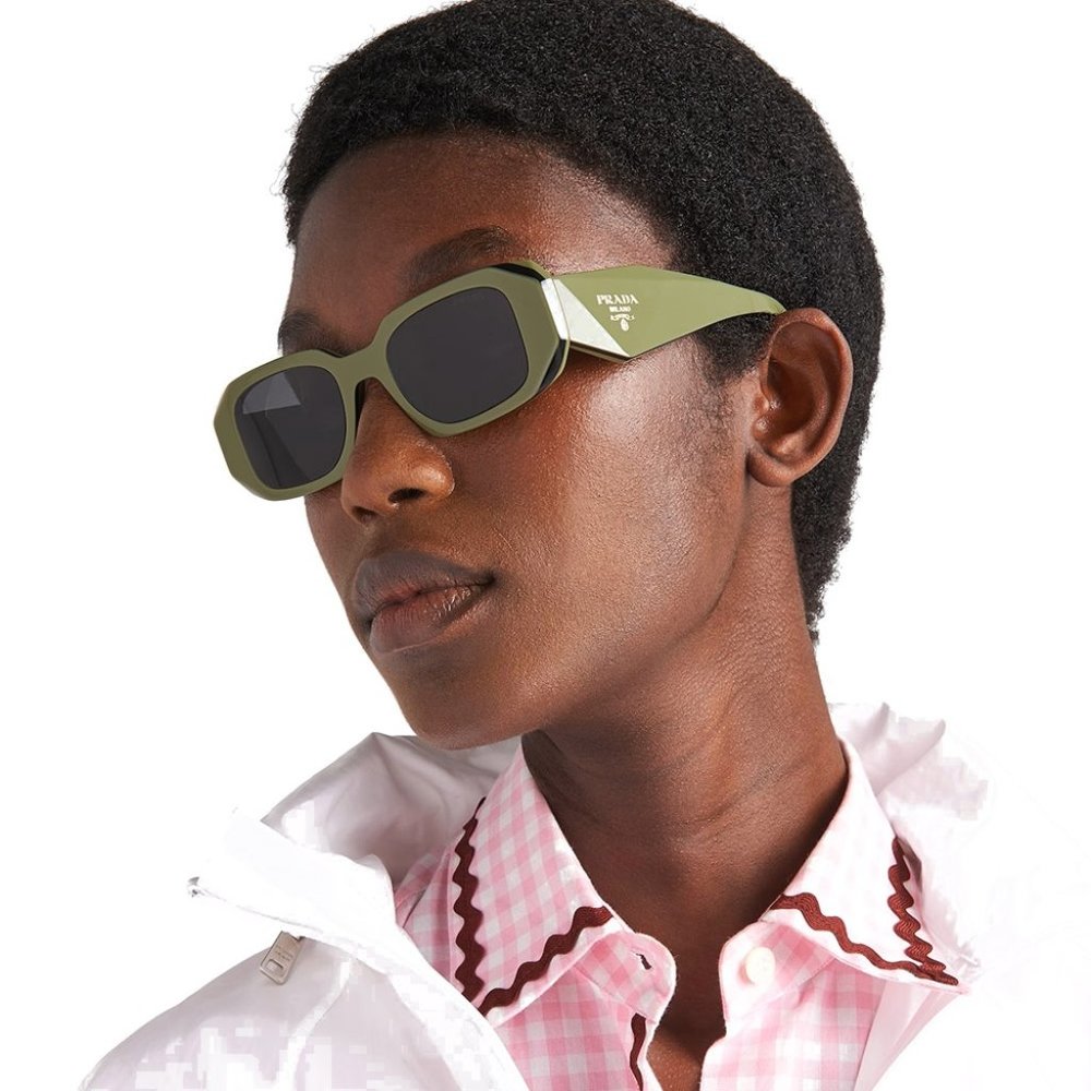 NEW PRADA PR 17W GREEN SUNGLASSES NEW UNISEX PRADA PR17WS 13N-5S0 PRADA - Picture 1 of 7